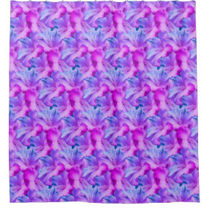 Blume Bouquet Tinte aus weißem Hibiskus Duschvorhang