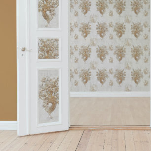 Blume Bouquet Vintages Gold Script Decoupage Seidenpapier