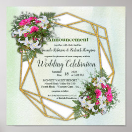 Blume Bouquet Wedding Poster