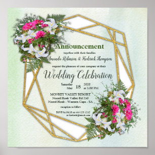 Blume Bouquet Wedding Poster
