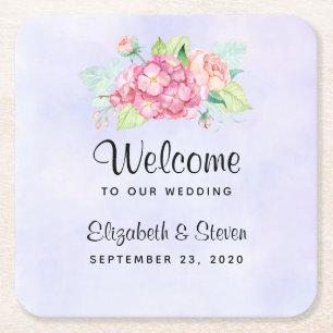 Blume Bouquet Wedding Rechteckiger Pappuntersetzer