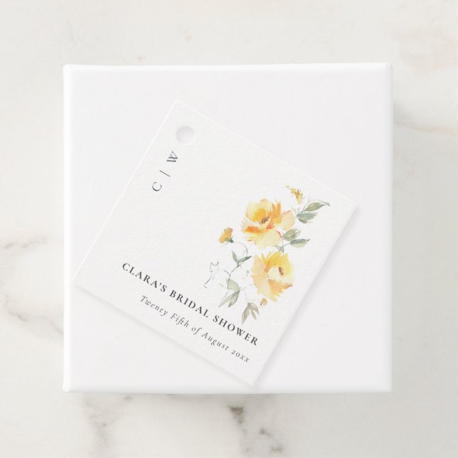 Blume-Brautparty für Gelbgrün-Rose Geschenkanhänger (Beispiel)