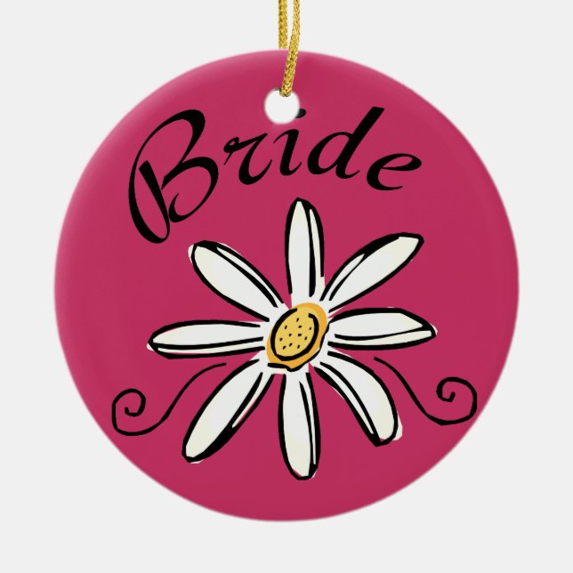 Blume Bride Keramik Ornament (Vorne)