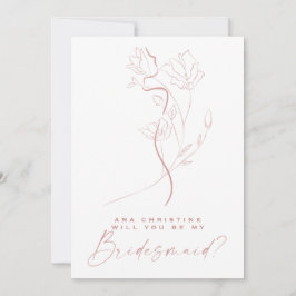Blume Bridesmaid Vorschlag für eine weibliche Art Einladung