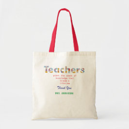 Blume Briefe Lehrerin Geschenk Tragetasche