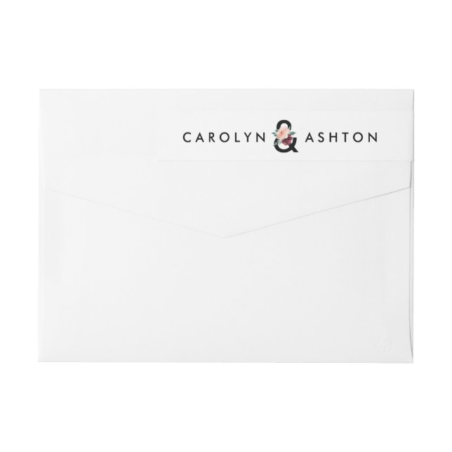 Blume Briefing Maroon Wedding Wrap rund um Label (Rückseite)