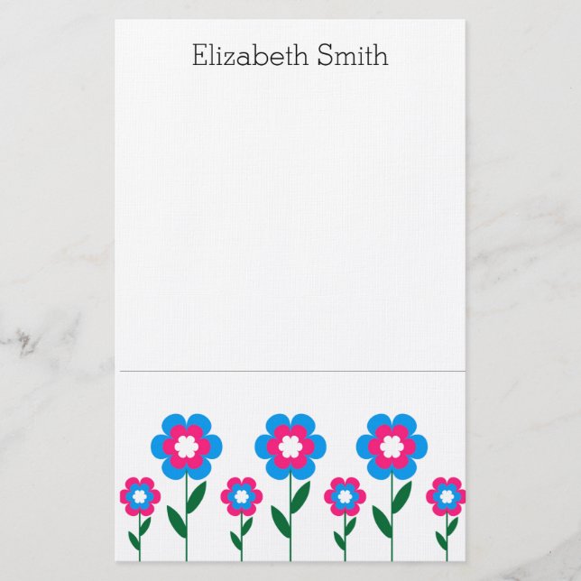 Blume Briefpapier (Vorderseite)