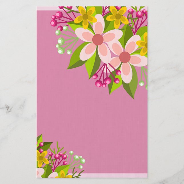 Blume Briefpapier (Vorderseite)
