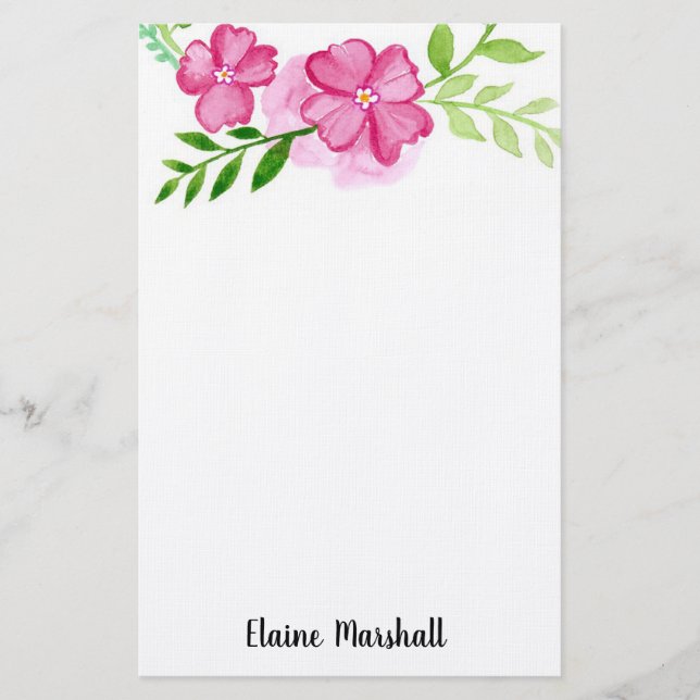 Blume Briefpapier (Vorderseite)