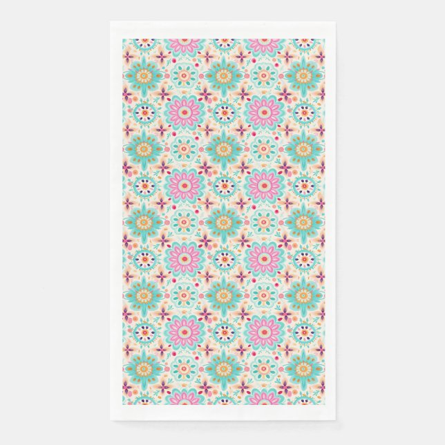 Blume bringen Farbe in Ihre Welt Serviette (Vorderseite)