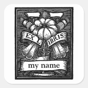 Blume Buchzeichen Stickers