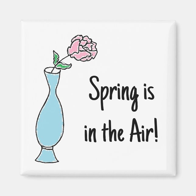 Blume Bud Vase Dekorative Zeichnend Magnet (Vorne)