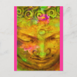 Blume Buddha Postkarte