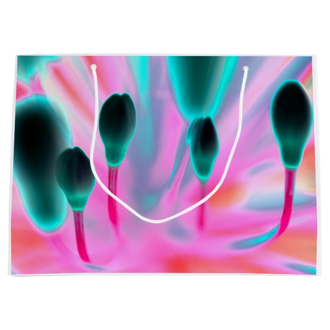 Blume Buds Fantasy Design Geschenktasche Große Geschenktüte (Vorderseite)