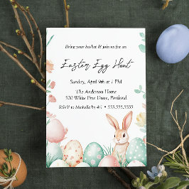 Blume Bunny Eier Ostereier Jagd Einladung