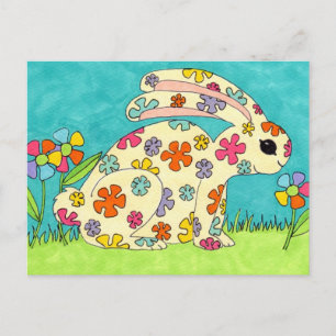 Blume Bunny Postkarte