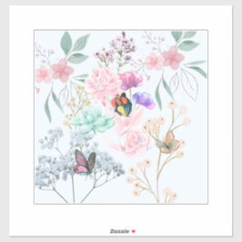 BLUME & BUTTERFLY AUFKLEBER
