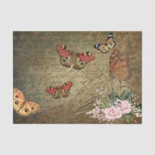 Blume Butterfly Decoupage Vintag Ephemera Seidenpapier