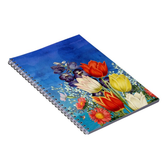 Blume Butterfly Hummingbirds Notizblock (Rechte Seite)