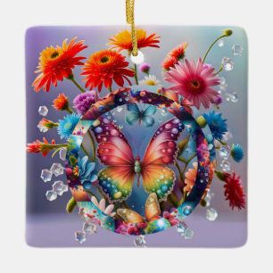 Blume Butterfly Keramikornament