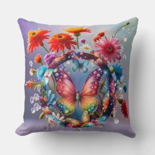 Blume Butterfly Kissen