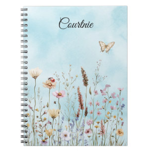 Blume Butterfly Ladybug Meadow Notizblock