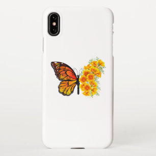 Blume Butterfly mit gelbem Kalifornien-Mohn iPhone Hülle
