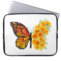 Blume Butterfly mit gelbem Kalifornien-Mohn