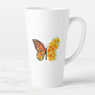 Blume Butterfly mit gelbem Kalifornien-Mohn Milchtasse