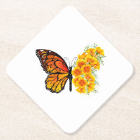 Blume Butterfly mit gelbem Kalifornien-Mohn
