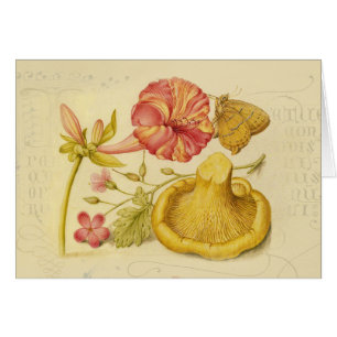 Blume Butterfly Mushroom Wasserfarbe Malerei