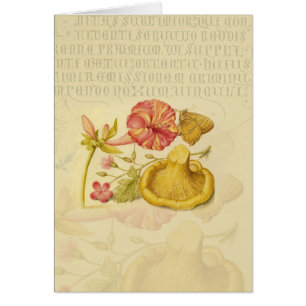 Blume Butterfly Mushroom Wasserfarbe Malerei