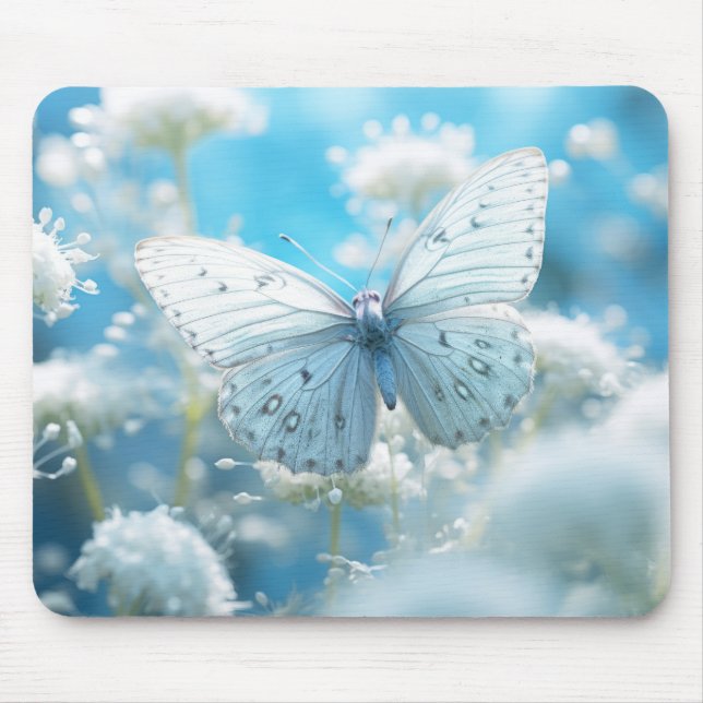 Blume Butterfly Nature Serene Tranquil Mousepad (Vorne)