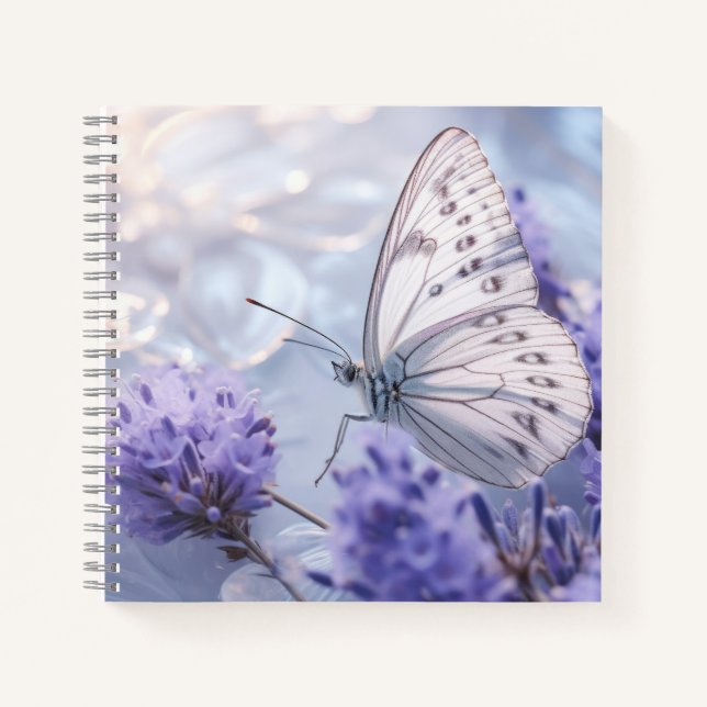 Blume Butterfly Nature Serene Tranquil Notizbuch (Vorderseite)