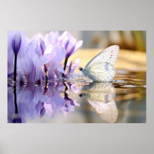 Blume Butterfly Nature Serene Tranquil Poster