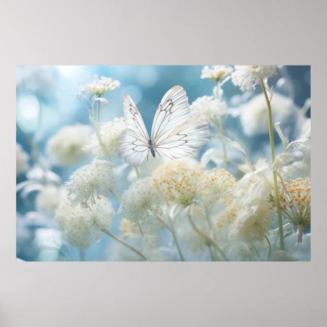 Blume Butterfly Nature Serene Tranquil Poster (Vorne)