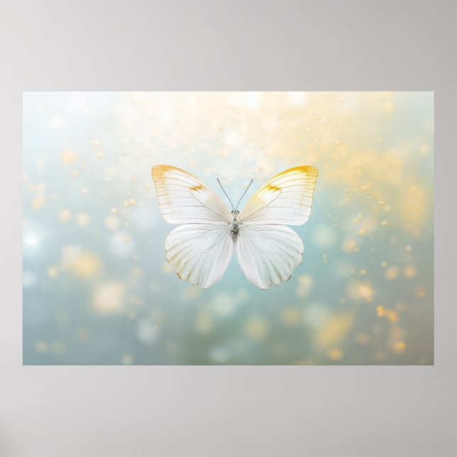 Blume Butterfly Nature Serene Tranquil Poster (Vorne)