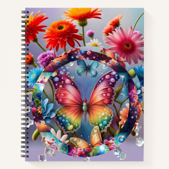 Blume Butterfly Notizbuch (Vorderseite)