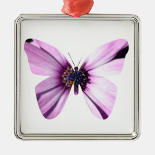 Blume Butterfly Silbernes Ornament