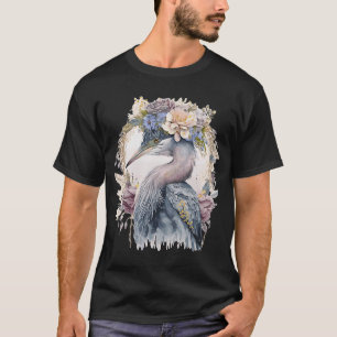 Blume C: Wasserfarben-Heron-Süßwasservogel T-Shirt