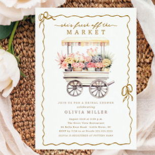 Blume Cart Bridal Dusche Einladung
