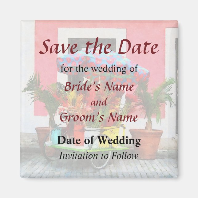 Blume Cart San Juan Save the Date Magnet (Vorne)