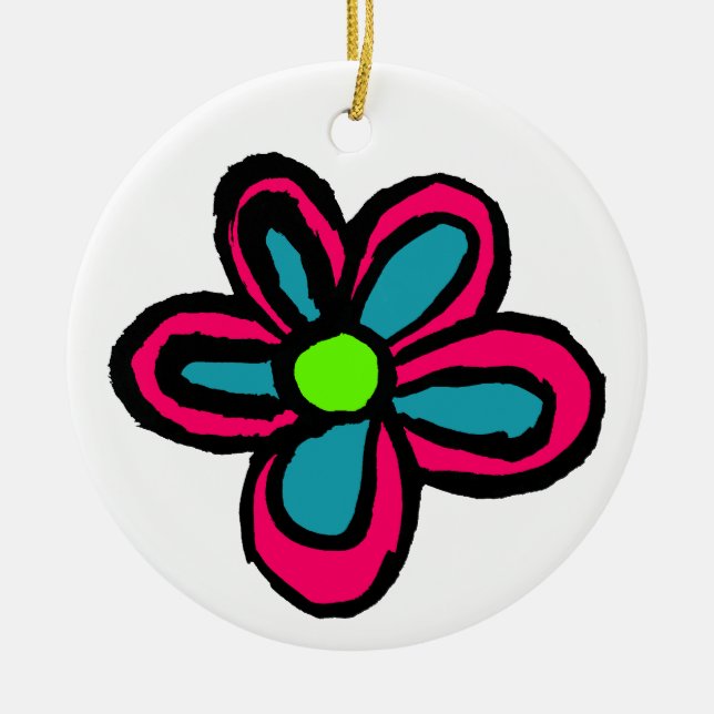 Blume Cartoon Statuette Keramik Ornament (Vorne)