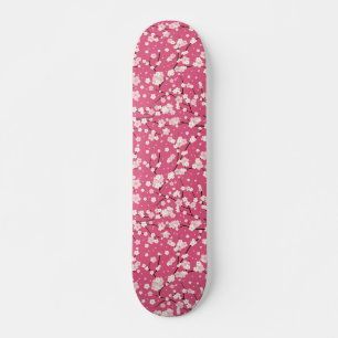 Blume Cherry Blossom Pink Floral Skateboard