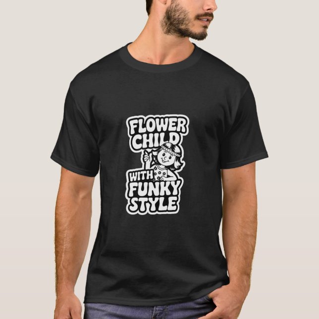 Blume Child mit Funky Style T-Shirt (Vorderseite)