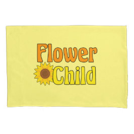 Blume Child Yellow Hippie Girl Kissenbezug