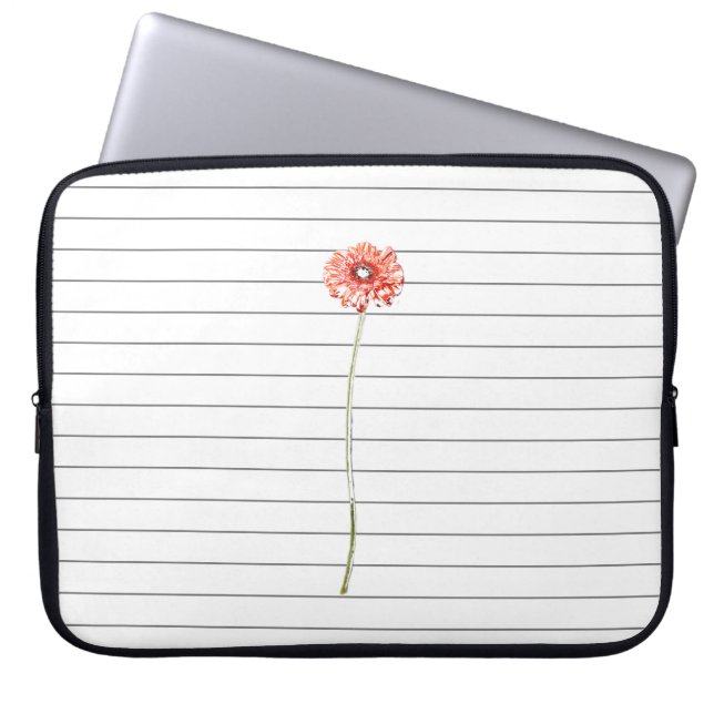Blume Chrysanthemum Red Computer Laptop Sleeve (Vorderseite)