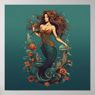 Blume Circled Mermaid Poster