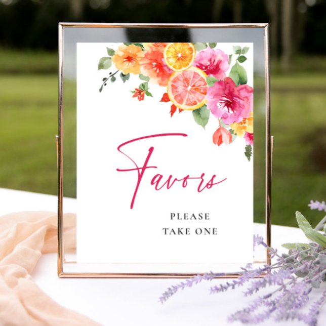 Blume Citrus Slice Brautparty Favoriten Poster (Von Creator hochgeladen)