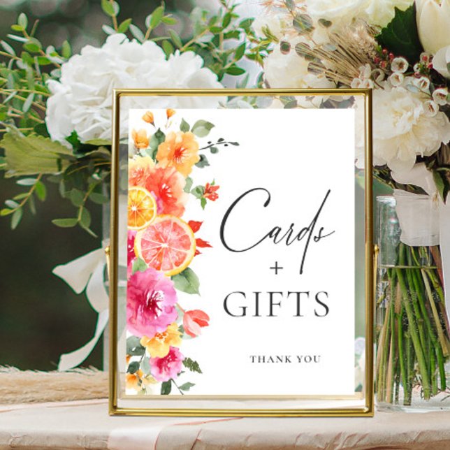 Blume Citrus Slice Bridal Karten und Geschenke Poster (Von Creator hochgeladen)